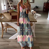 Pink Casual Feather Sleeveless V Neck Plus Size Printed Dress