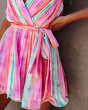 Rainbow Color Cami Mini Dress