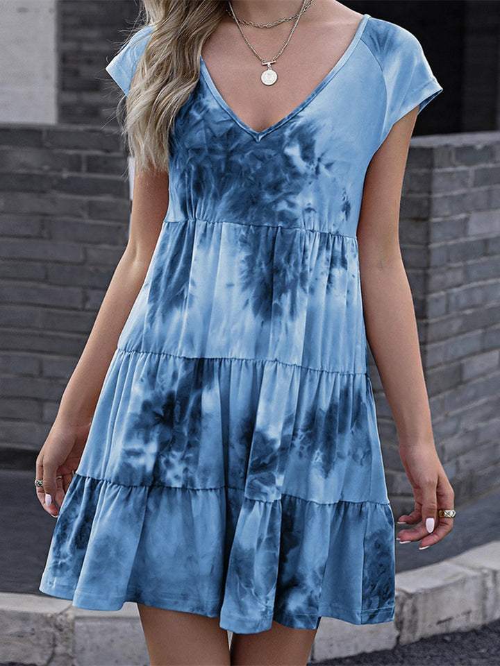 Tie-dye Printed Gradient Loose Dress