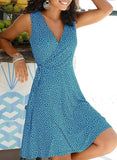Print Sleeveless A-line Knee Length Casual/Vacation Dresses