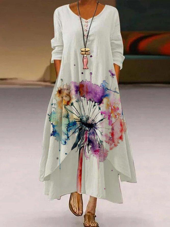 Ladies Fashion Elegant Casual Printed Dress