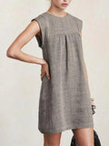 Casual Sleeveless A-Line Mini Dress