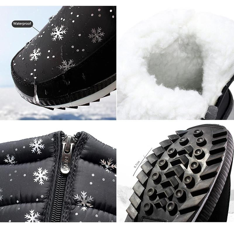 Snowflake design snow boots